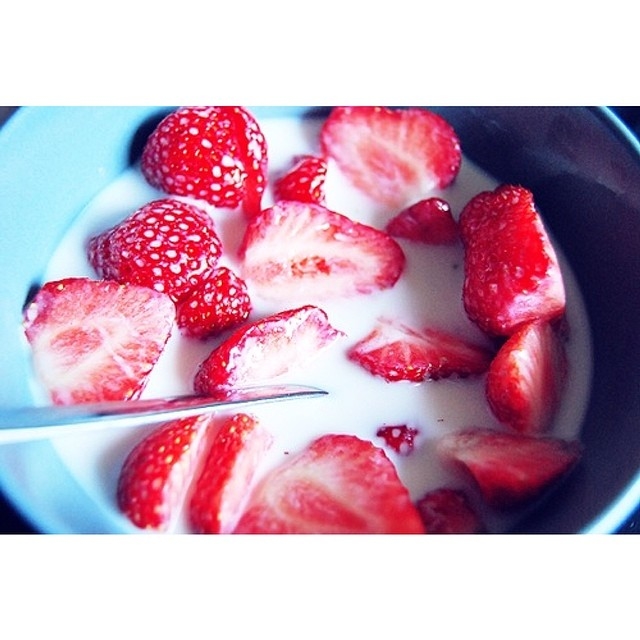 Strawberry with milk Strawberry with milk