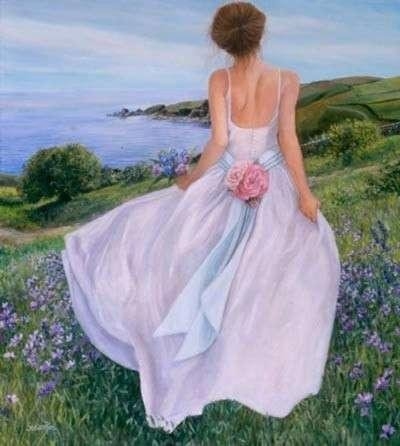 Woman looking at Ocean