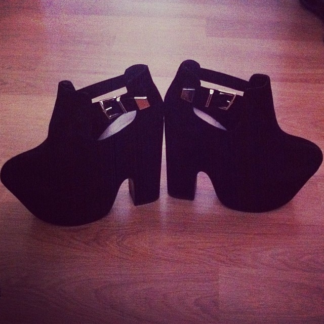 Black suede wedges Black suede wedges