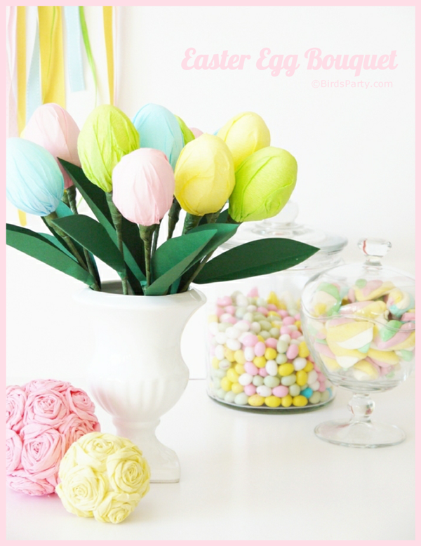 DIY Easter Egg Centerpiece Bouquet DIY Easter Egg Centerpiece Bouquet