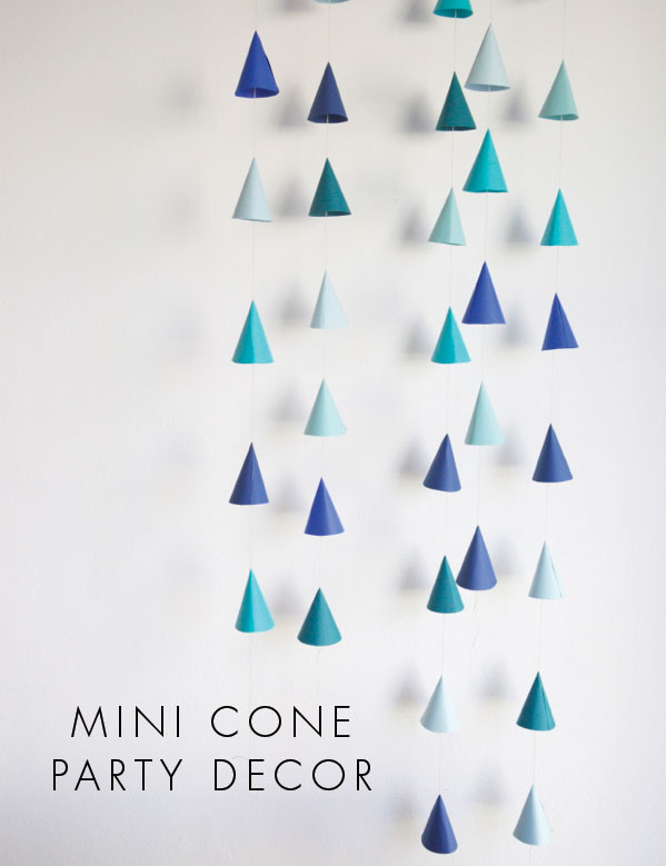 Cone party decor DIY