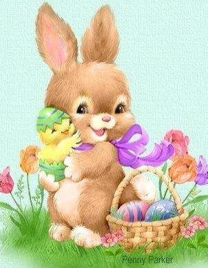 Bunny & Chick on Easter Bunny & Chick on Easter