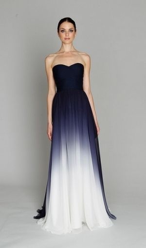 Ombre Blue and White Gown Ombre Blue and White Gown