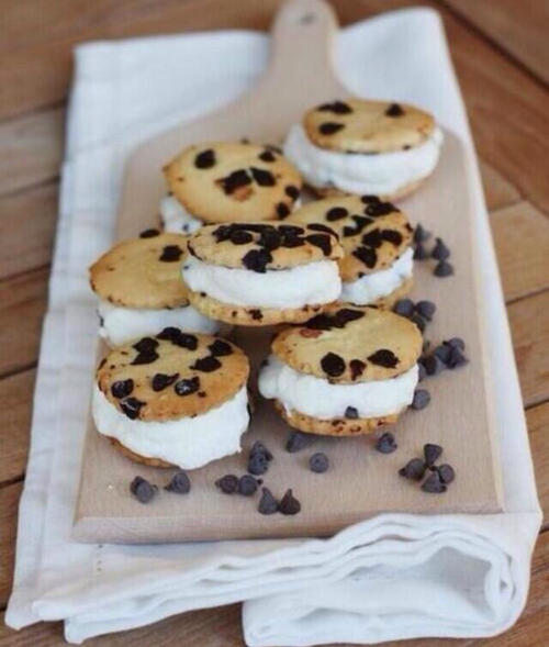 Chocolate chip Ice cream sandwich