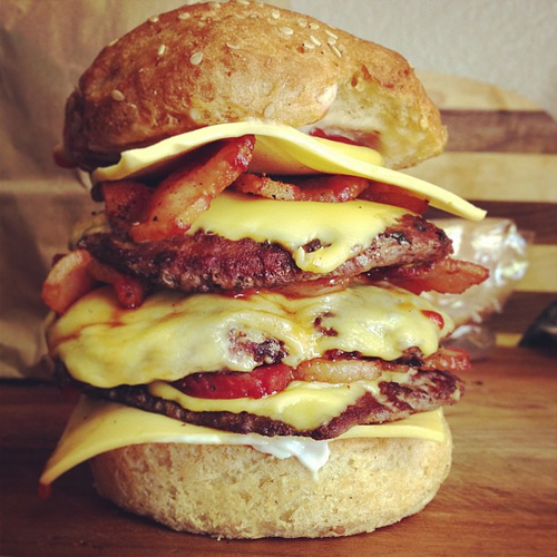 Super stacked cheese burger