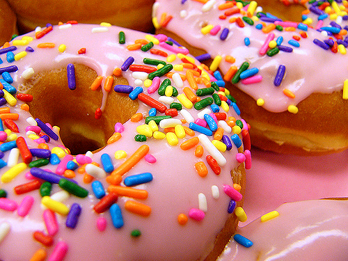 Pink sprinkle donuts Pink sprinkle donuts