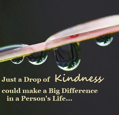 Just a drop of kindness Just a drop of kindness