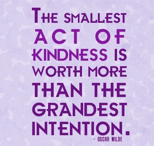 The smallest act of kindness