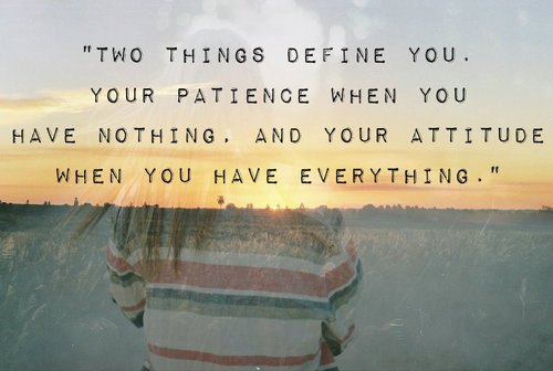 Two things define you Two things define you