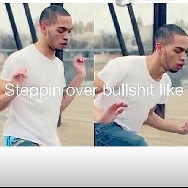 Steppin over bullshit like Steppin over bullshit like