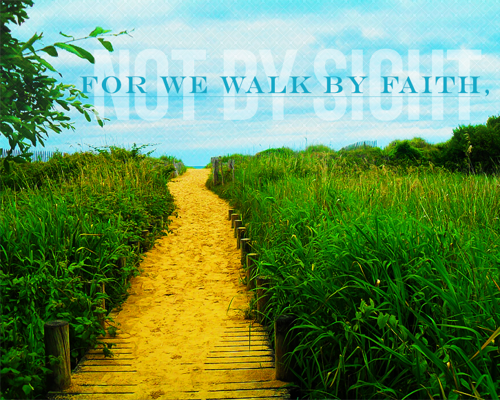 We walk by faith We walk by faith