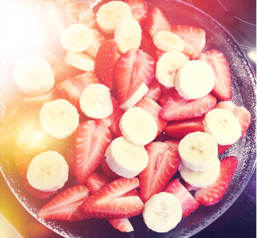 Bananas and strawberries Bananas and strawberries