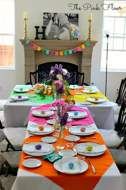Colorful Easter Table