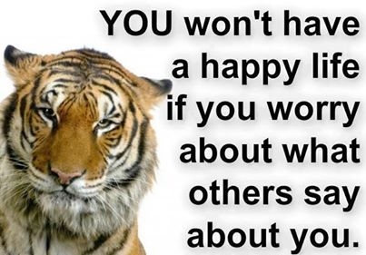 If you worry about what people say