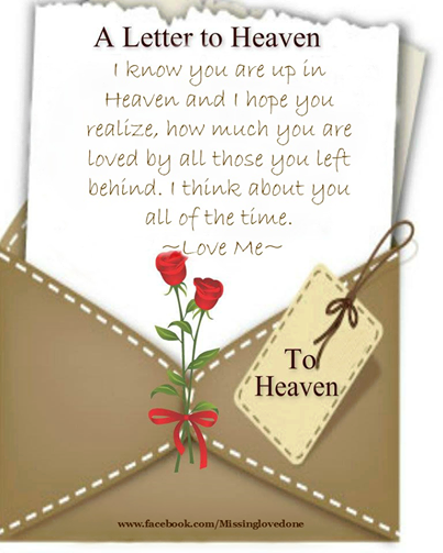a letter to Heaven a letter to Heaven