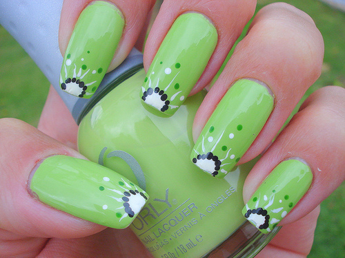 1. Kiwi Fruit Nail Art Design - wide 7