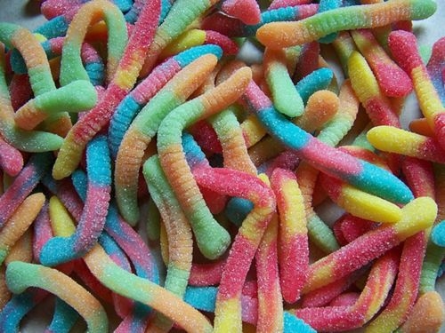 Sour gummy worms Sour gummy worms
