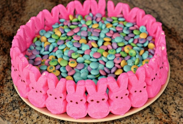 Easter Candy Cake with Peeps