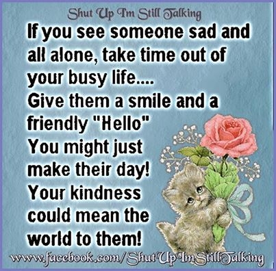 if you see someone sad