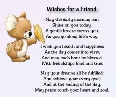 Wishes for a friend