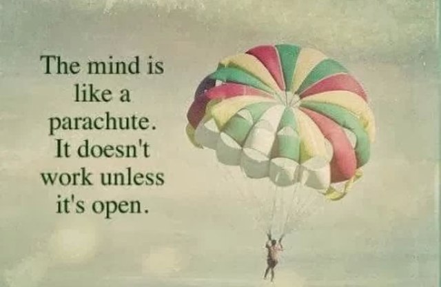 the mind is like a parachute the mind is like a parachute
