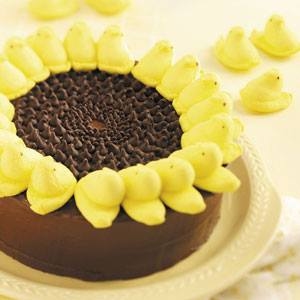 Peeps Sunflower Cake