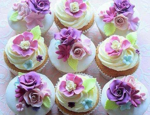 Spring Flower Cupcakes