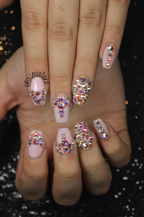 Bejeweled nails