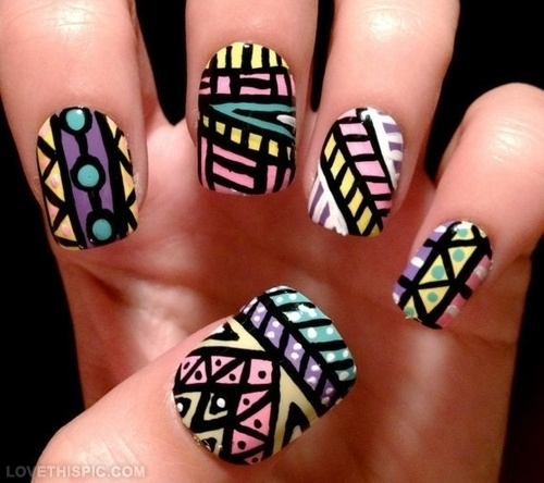 Pretty tribal nails Pretty tribal nails