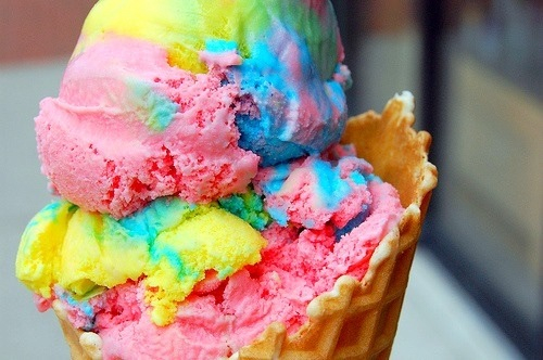 Rainbow ice cream Rainbow ice cream