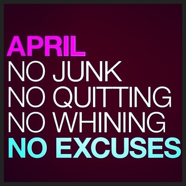 April, no excuses April, no excuses