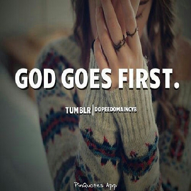 God goes first God goes first