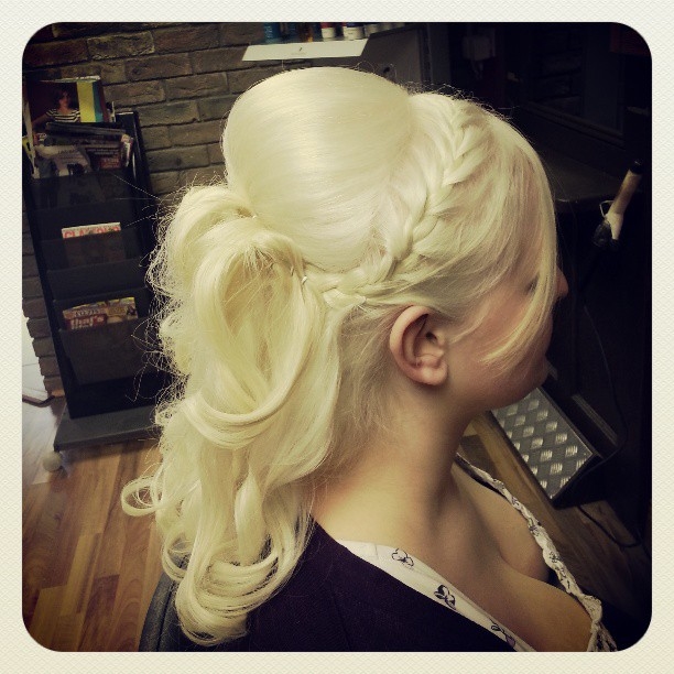 Blonde french plait Blonde french plait