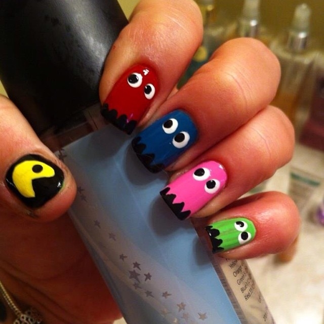 Pac man nails Pac man nails