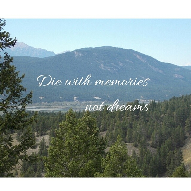 Die with memories not dreams