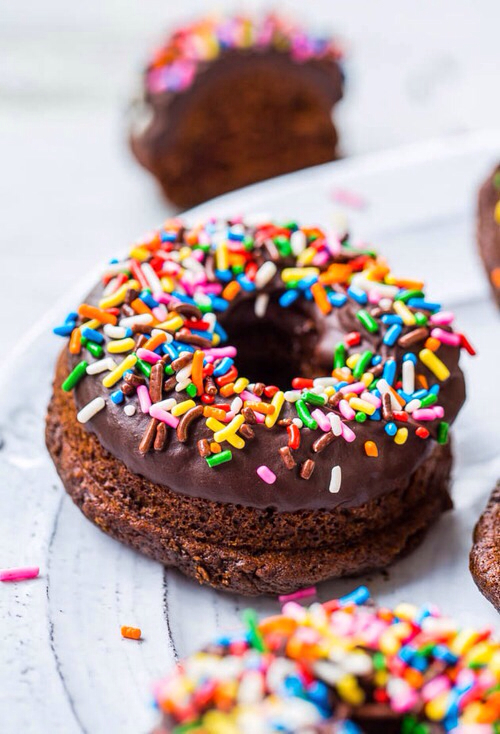 Chocolate sprinkle donut