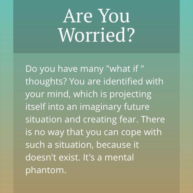 are you worried