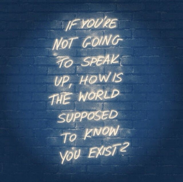 If You're Not Going to Speak If You're Not Going to Speak