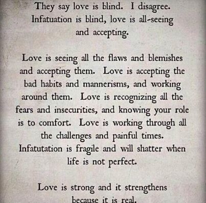 they say love is blind
