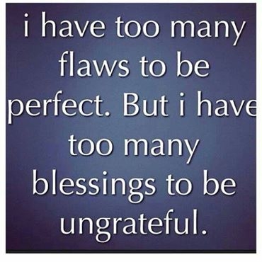 I have to many flaws to be perfect