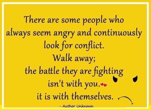 The battle isnt with you, it is with themselves The battle isnt with you, it is with themselves