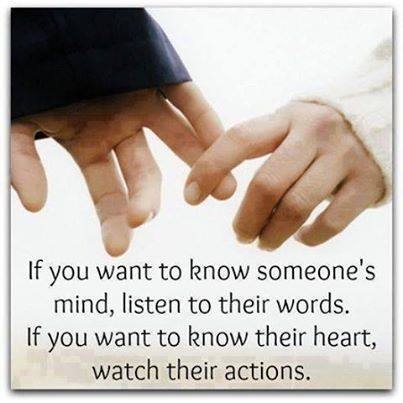 words and actions words and actions