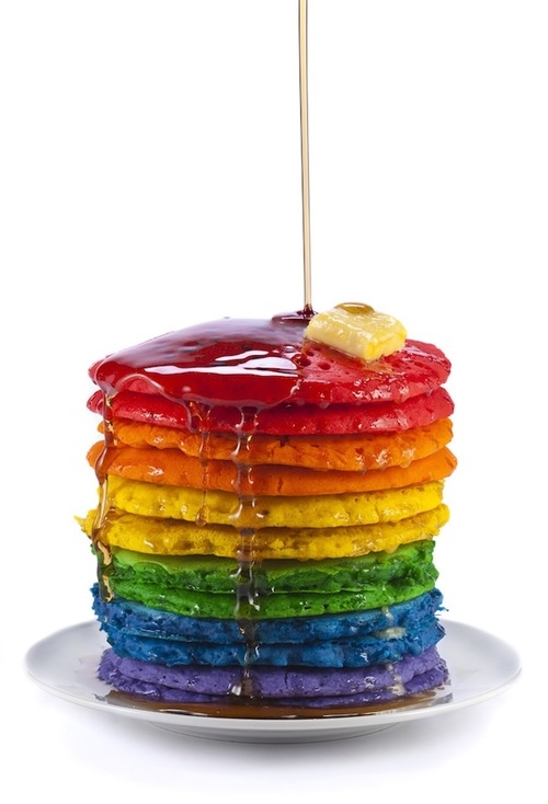 Rainbow pancakes
