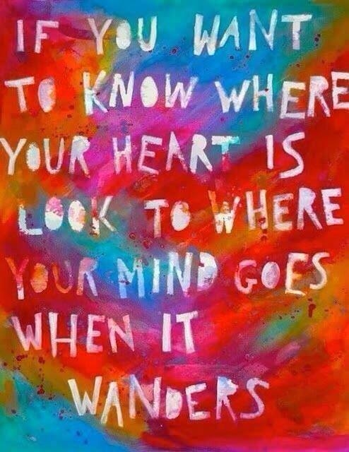If you want to know where your heart is...