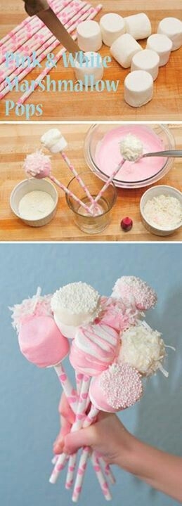 Marshmallow pops Marshmallow pops