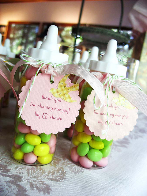 Baby bottle candy favors