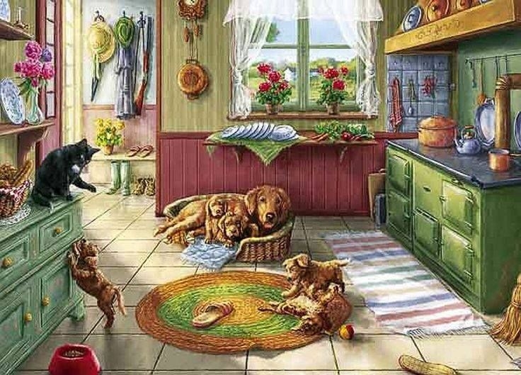 Mom & Pups Illustration Mom & Pups Illustration