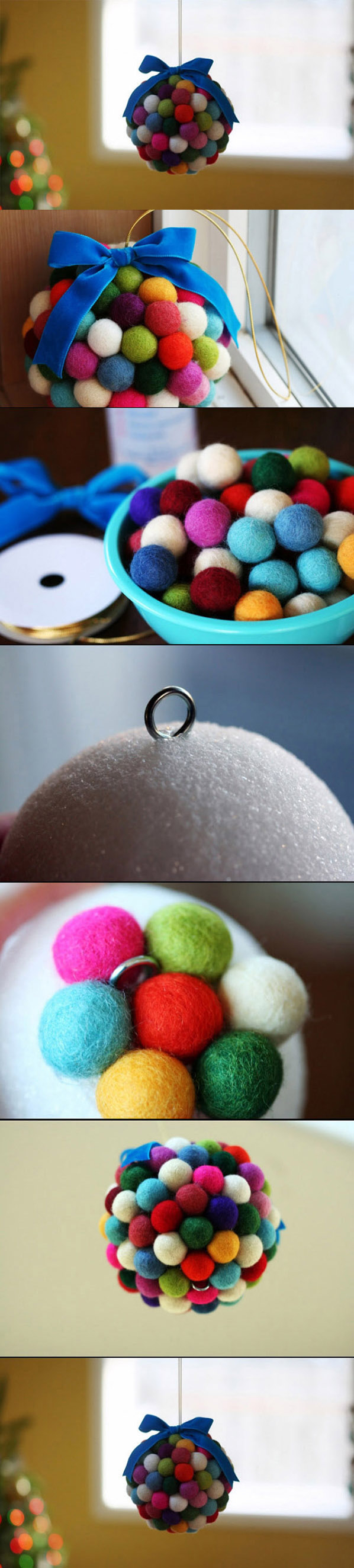 DIY colorful cotton decoration ball