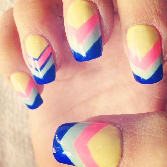 Chevron nails Chevron nails