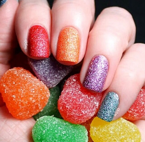 Candy drops and color nails